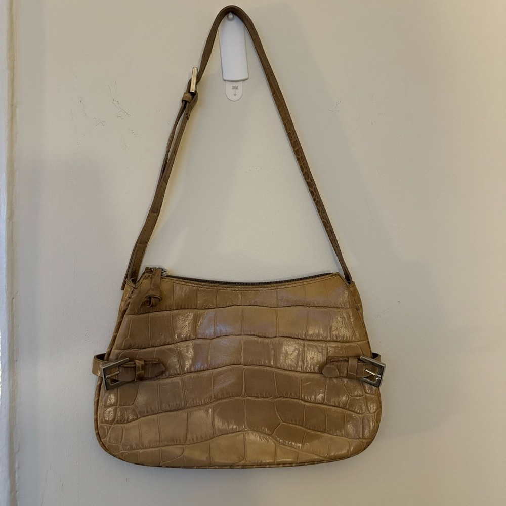 Vintage Tan Alligator Leather Shoulder Bag - Picture 2 of 7